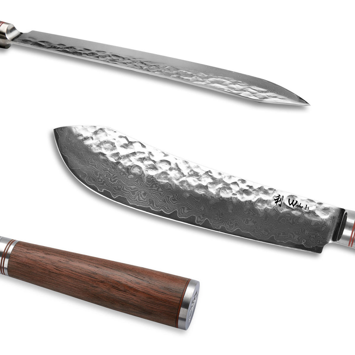 BLOCKMESSER 20 cm - Nussbaumfarben, Holz/Metall (34cm) - Wakoli