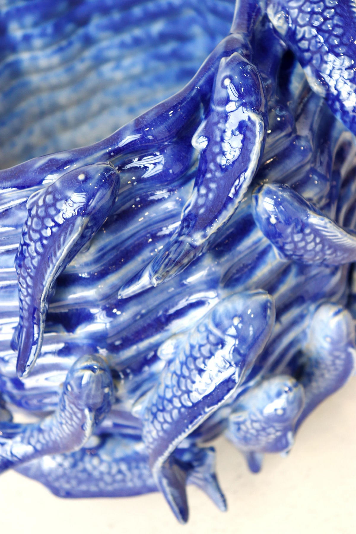 ÜBERTOPF Fishery ø29 cm - Blau, Keramik (29/21/29cm) - FURNARO