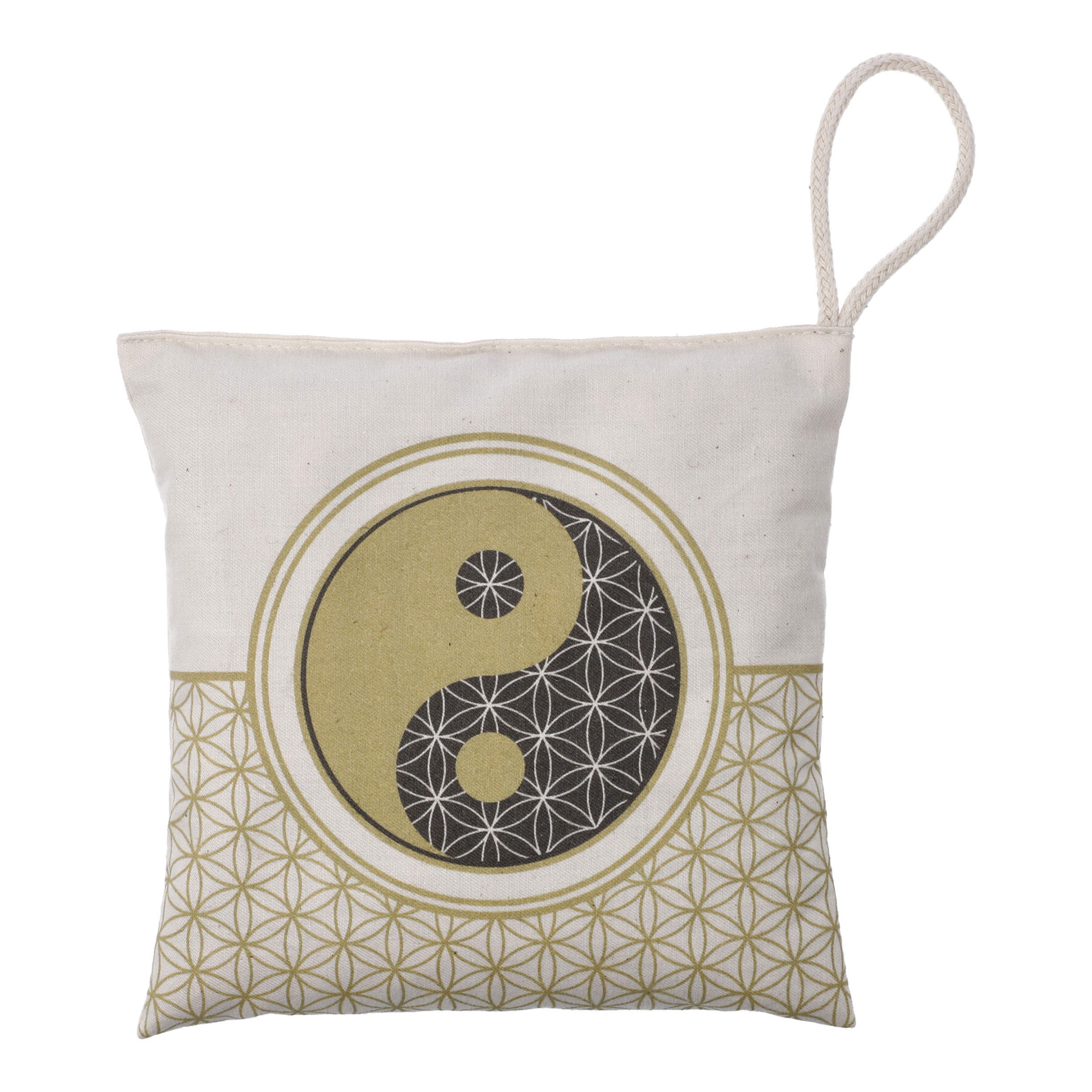 LAVENDELKISSEN Yin Yang Weiß, Baumwolle, Bunt, 14 x 14 cm - Multicolor, Textil (14/14/1.5cm) - Goebel