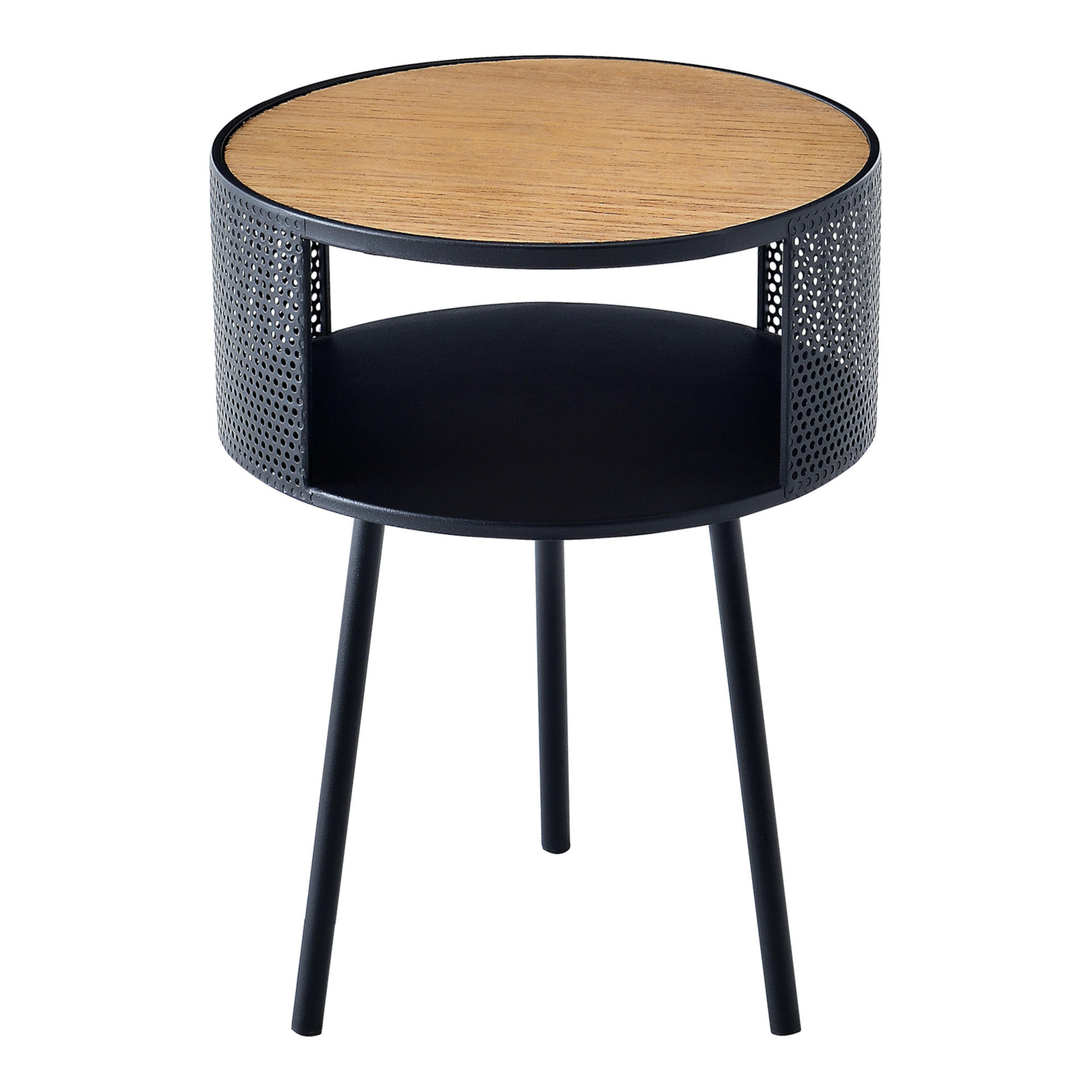 BEISTELLTISCH Bjørnsund 34/34/45 - Schwarz, Holzwerkstoff (34/34/45cm) - [en.casa]