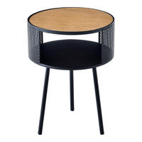 BEISTELLTISCH Bjørnsund 34/34/45 - Schwarz, Holzwerkstoff (34/34/45cm) - [en.casa]