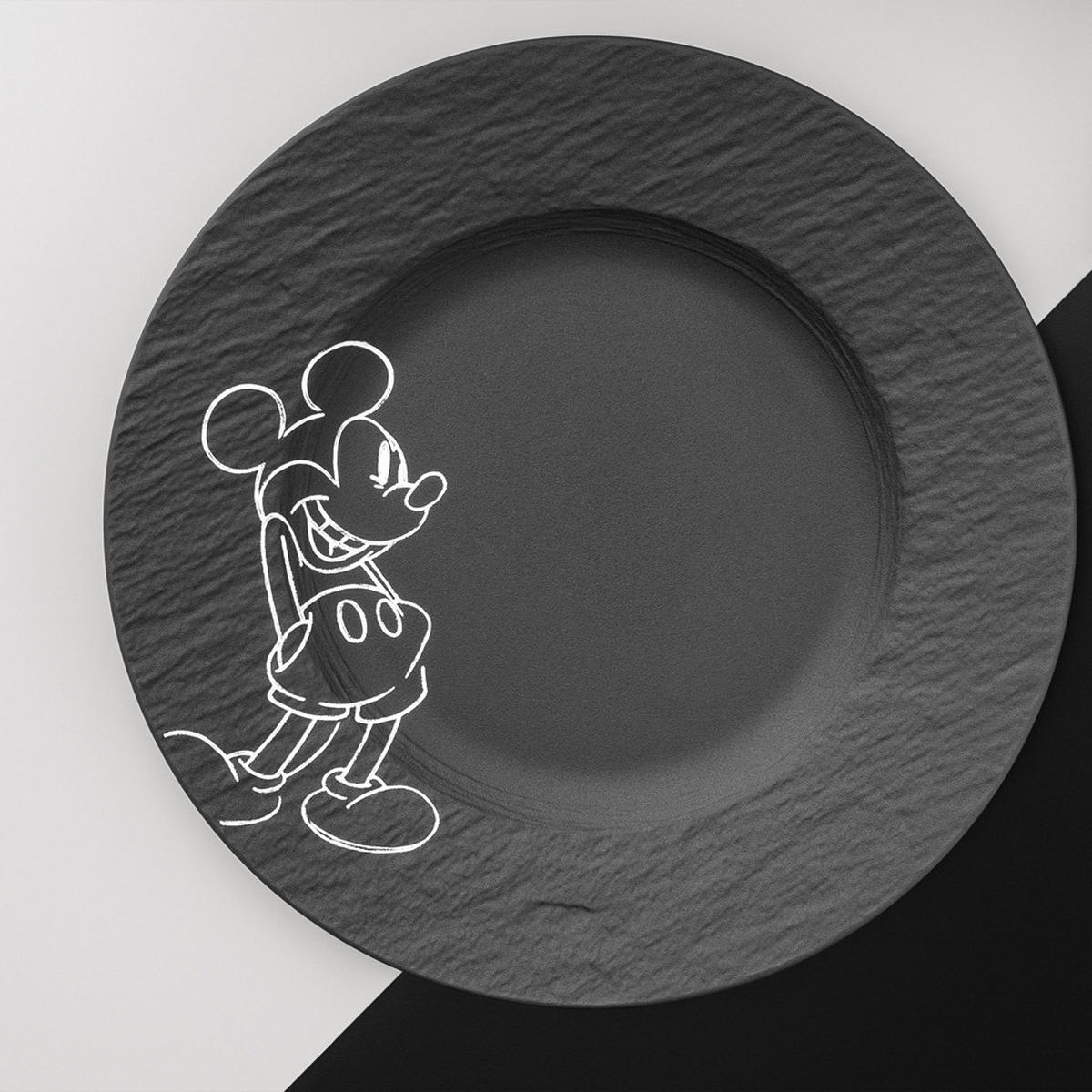 FRÜHSTÜCKS-/DESSERTTELLER Manufacture Rock Mickey Mouse schwarz ø 21,7 cm 6er Set - Schwarz, Keramik (21.7cm) - Villeroy & Boch