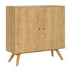 SIDEBOARD mit 2 Türen und 6 inneren Regalen L120 cm - NATURE - Eichefarben, Holzwerkstoff (40/117/120cm) - Calicosy