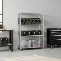 SCHRAUBREGAL PANDA MID | HxBxT 150x110x50cm | 4 Fachböden | Fachlast 90kg | Verzinkt - Silberfarben, Metall (110/150/50cm) - PROREGAL