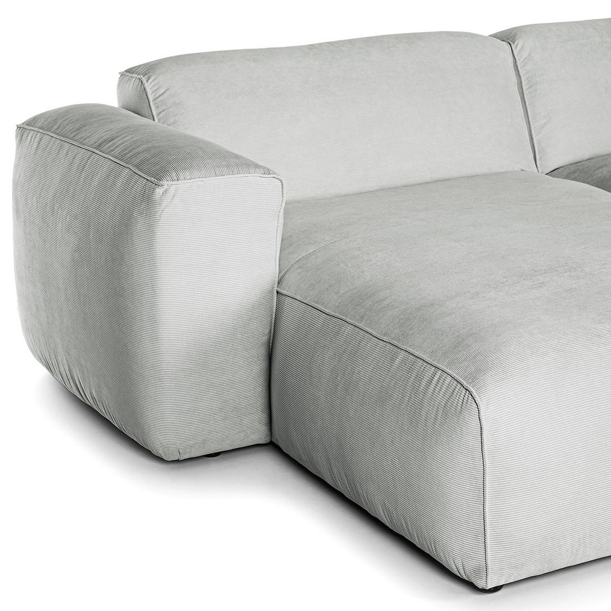 WOHNLANDSCHAFT mit Longchair - Schwarz/Grau, Kunststoff/Textil (325/71/235cm) - home24