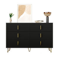 SIDEBOARD in Weiß Kommode mit viel Stauraum und goldenen Griffen für Wohnzimmer und Esszimmer, B120/T40/H77cm - Goldfarben/Schwarz, Holzwerkstoff/Metall (120/77/40cm) - STILVORA