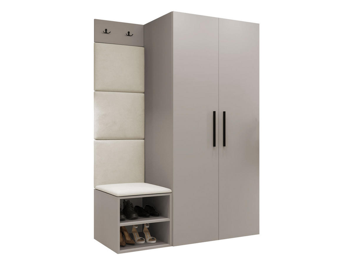 GARDEROBEN-SET Medi IV - Kaschmir/Beige, Holzwerkstoff/Kunststoff (80/191/50cm) - MIRJAN24