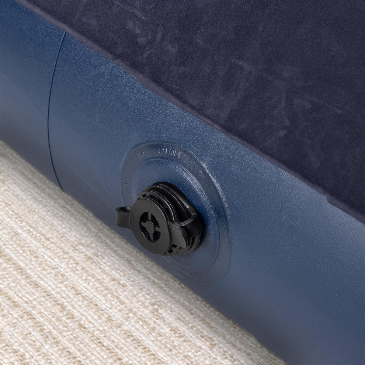 LUFTBETT Luftmatratze Camping 2x 191x73x22cm blau 2 Kissen aufblasbar ohne Pumpe - Blau, Kunststoff (73/191cm) - Avenli