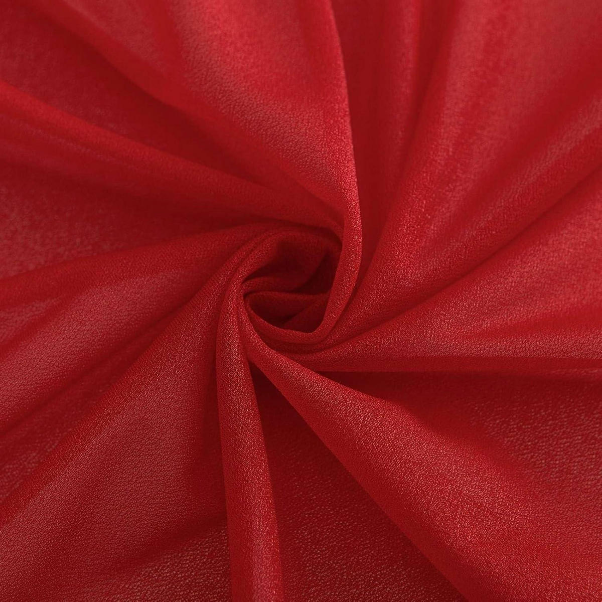 TISCHLÄUFER Chiffon Rot 400 x 70 cm - Rot, Textil (400/70/1.5cm)
