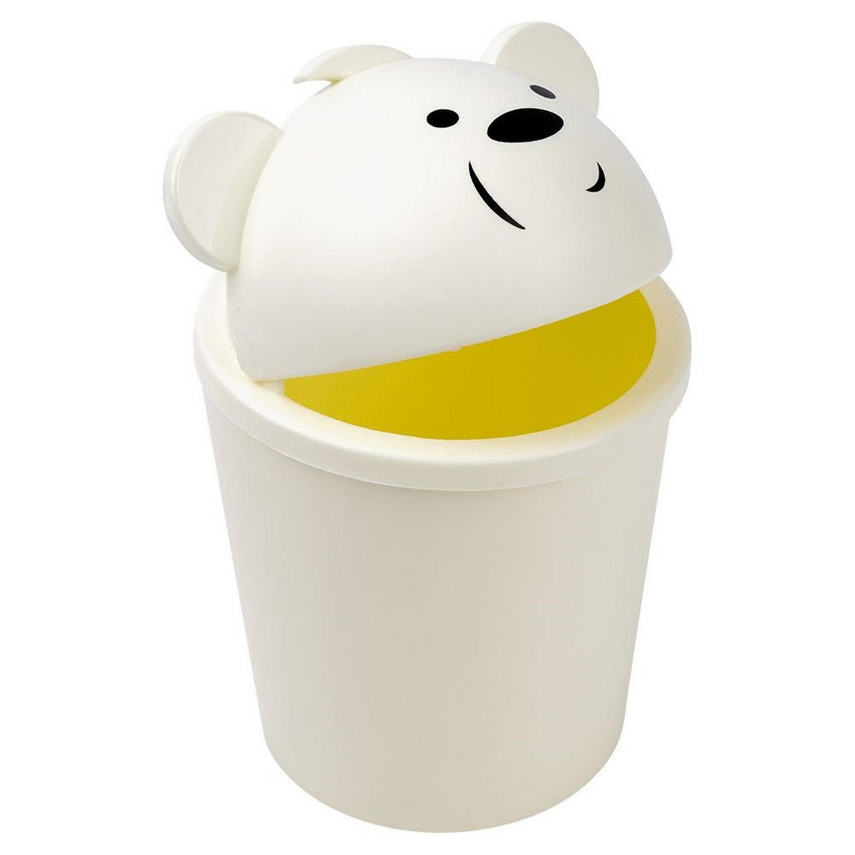 ABFALLEIMER TEDDY, Kunststoff, creme, 1,5 l - Beige, Kunststoff (12/15/12cm) - Orion 
