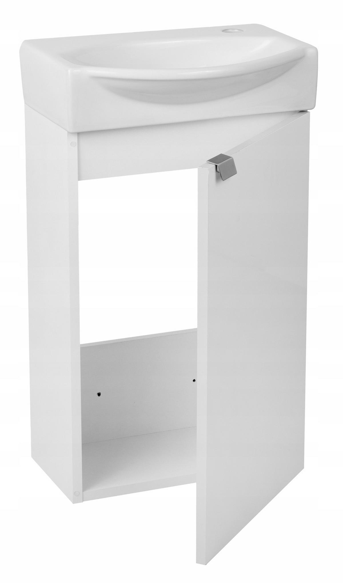 WASCHTISCHKOMBI 40cm mit Waschbecken weiß - Weiß, Holzwerkstoff (40/60/23cm) - Stamar