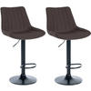BARHOCKER 2er Set Stoff taupe - Taupe, Textil/Metall (49.5/91/50cm) - CLP