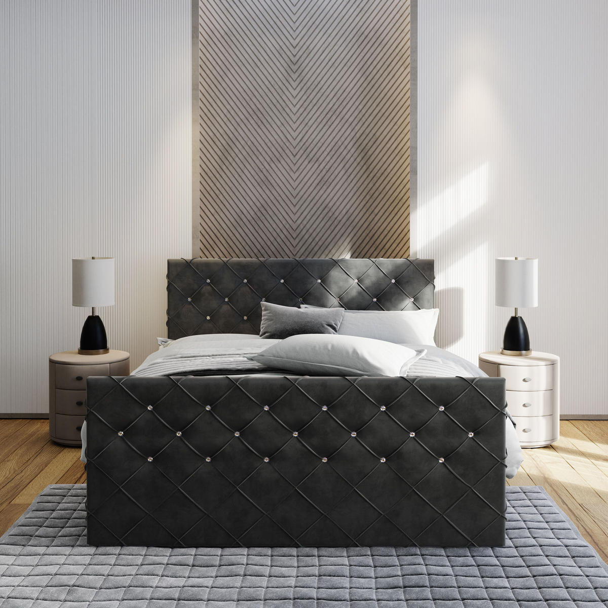 BOXBETT MANDI 180x200 cm mit Matratze und Topper - Kupferfarben - Kupferfarben, Holz (180/200cm) - MASSENO