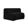 SOFAELEMENT Samt Stoff Schwarz - Schwarz, Kunststoff/Textil (147/70/89cm) - Makamii