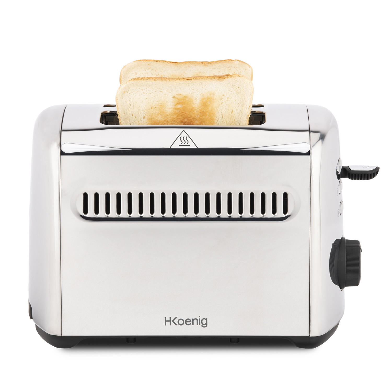 TOASTER TOAS9 Silber, Krusten- und Knuspertoaster - Grau, Metall (29.5/18.5/16.5cm) - HKoenig