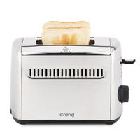TOASTER TOAS9 Silber, Krusten- und Knuspertoaster - Grau, Metall (29.5/18.5/16.5cm) - HKoenig