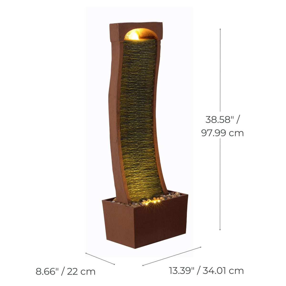 GARTENBRUNNEN 97 cm - Rot, Kunststoff (22/34.01/97.99cm) - Teamson Home