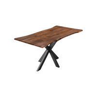 ESSTISCH HELENE - Schwarz/Braun, Holz/Metall (100/280/77cm) - SAM