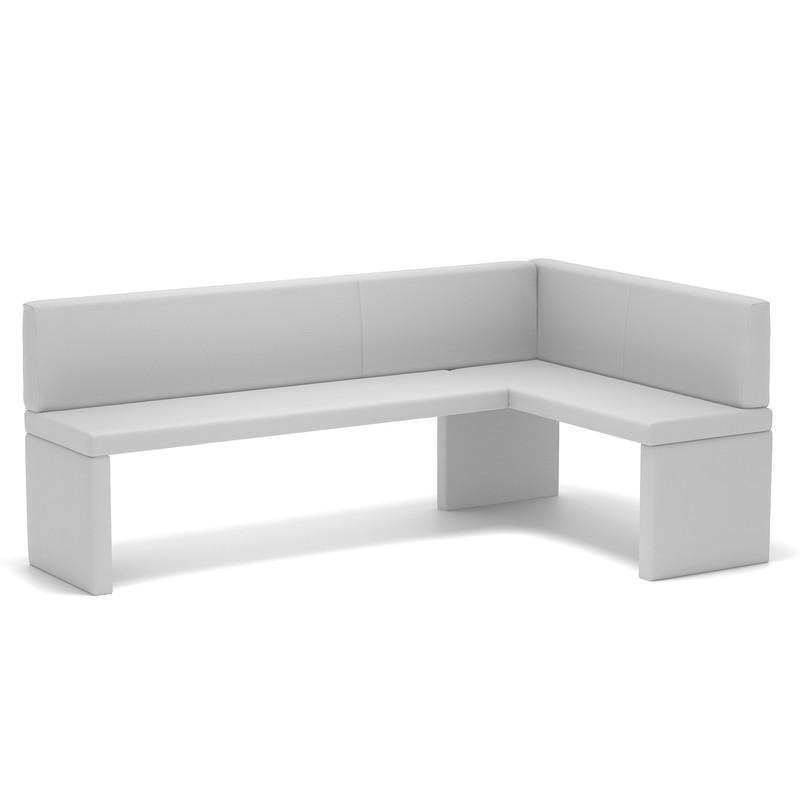 ECKBANK rechts OWEN Kunstleder, 128/168 cm Weiß - Weiß, Holz/Kunststoff (128/168cm) - Idohome