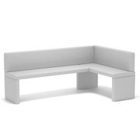 ECKBANK rechts OWEN Kunstleder, 128/168 cm Weiß - Weiß, Holz/Kunststoff (128/168cm) - Idohome