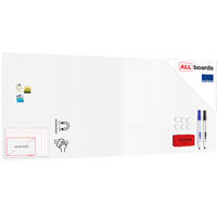 MAGNETPLATTE rahmenloses SLIMboard - Magnetisches trocken abwischbares Whiteboard 300x120 cm - Weiß, Metall (300/120/0.3cm) - ALLboards