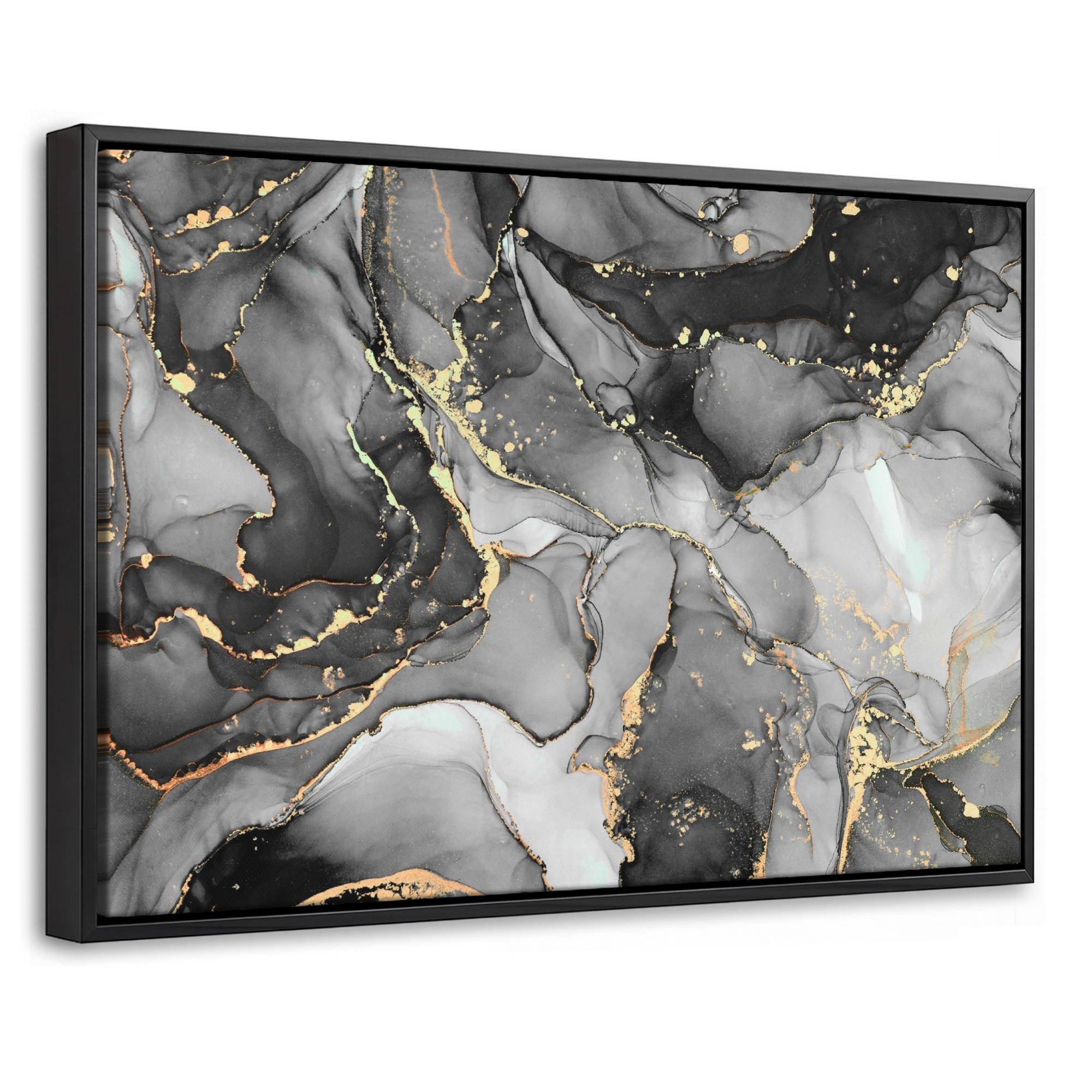 MuchoWow Leinwand Dunkelgrau 60x40 cm