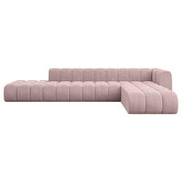 ECKSOFA modulares Sofa Zuvon-L2 - 387x177x70 cm Rosa - Rosa, Holzwerkstoff/Textil (387/177cm) - ALTDECOR