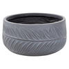 BLUMENTOPF grau rund 35/35/19 cm Ftero - Grau, Naturmaterialen (19cm) - Beliani