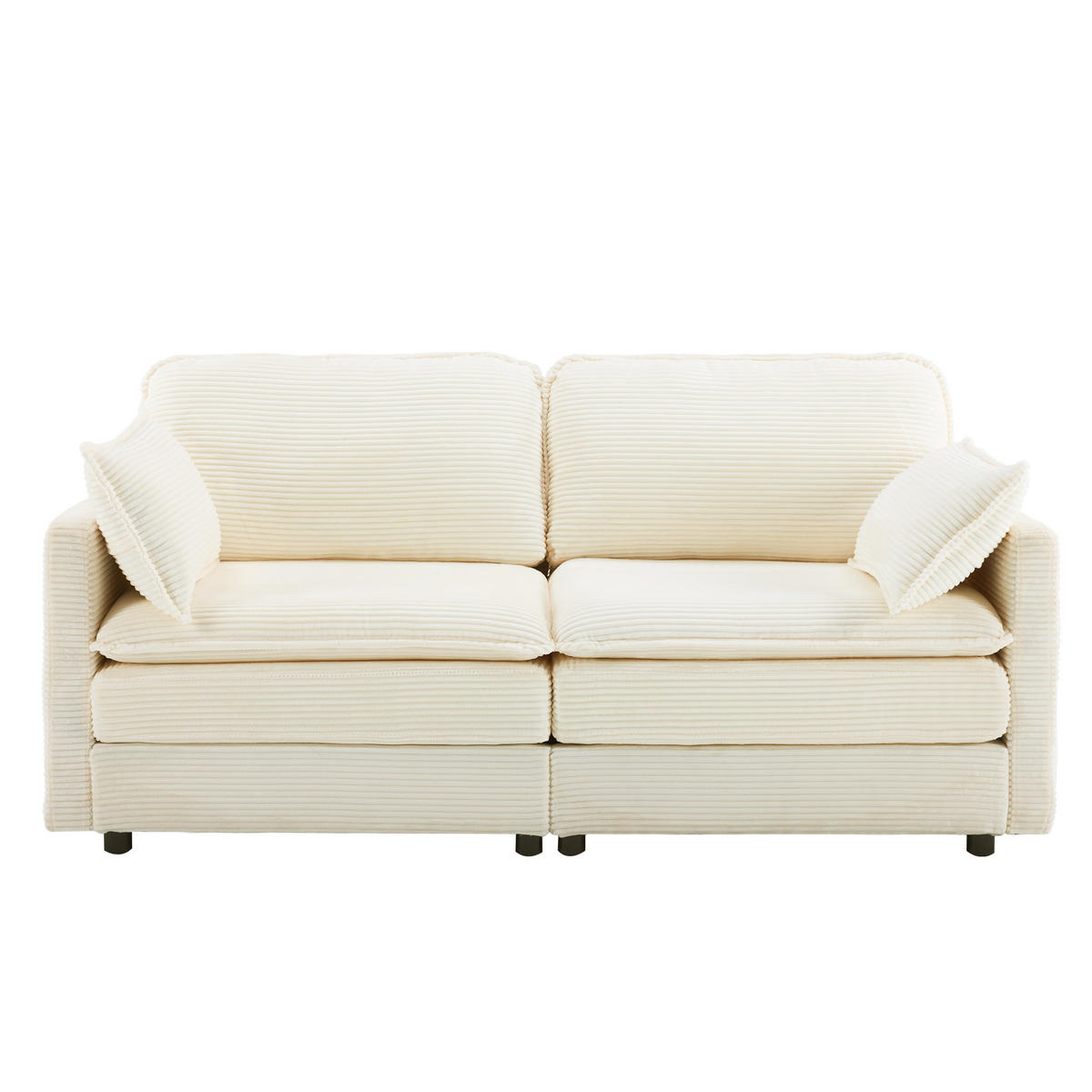 2-SITZER-SOFA Gemütlich und geräumig, geeignet für Wohnzimmer/Schlafzimmer - Weiß - Weiß, Textil (75/85/176cm) - KOMHTOM