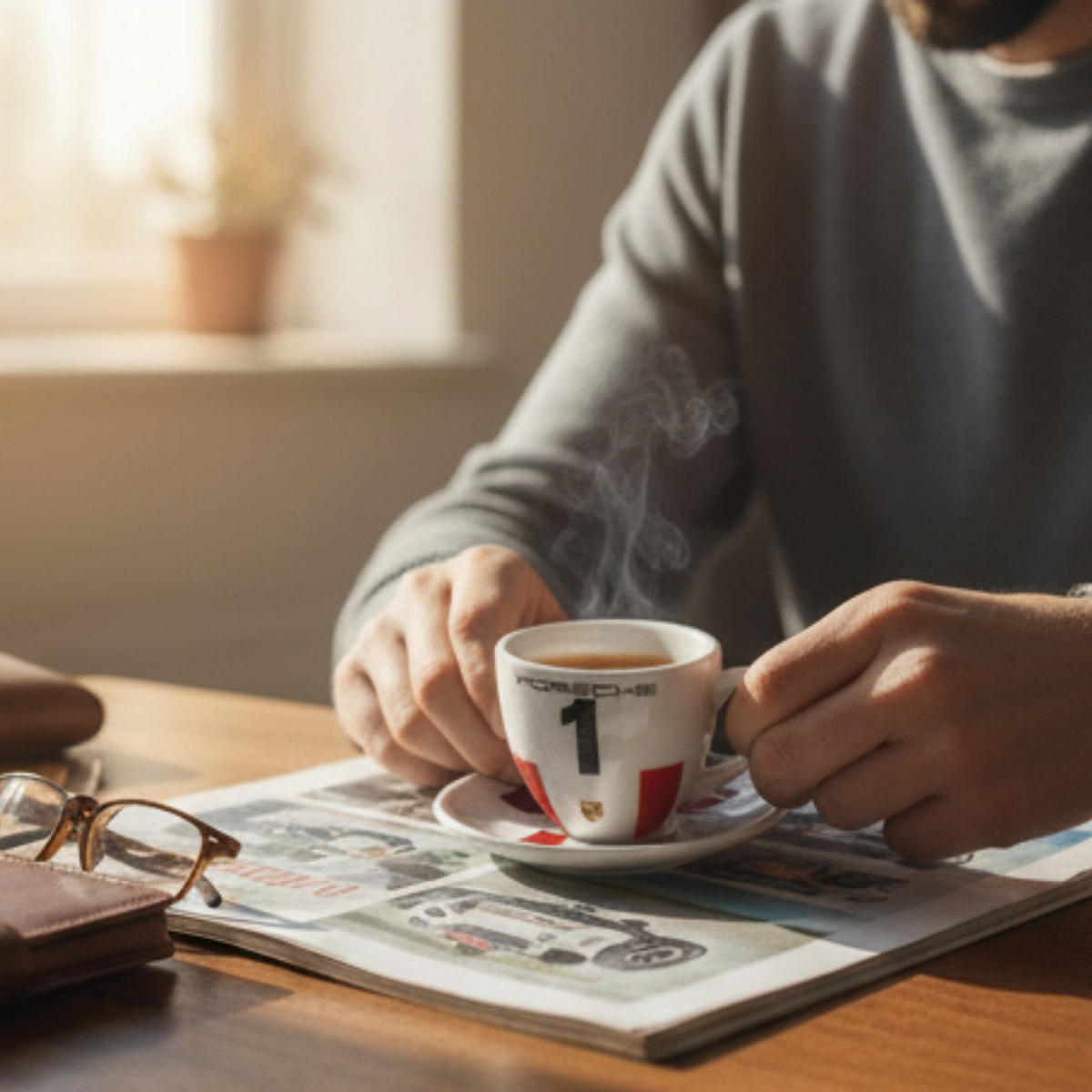 ESPRESSOTASSE Bergspyder Mehrfarbig Keramik mit Untertasse 2-teilig 0,09 L - Multicolor, Keramik (0.09L) - Porsche