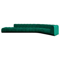 ECKSOFA modulares Sofa Tilmo-L2 - 490x194x70 cm Grün - Dunkelgrün, Holzwerkstoff/Textil (490/194cm) - ALTDECOR