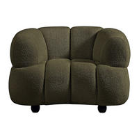SESSEL mit gerader Rückenlehne - 1 Person - stoff - grün Coliani - Grün, Holz/Textil (108/73/87cm) - Vente-Unique