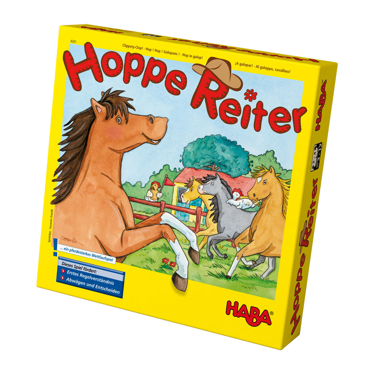 WÜRFELSPIEL Hoppe Reiter - Multicolor, Naturmaterialien (22.5/22.4cm)