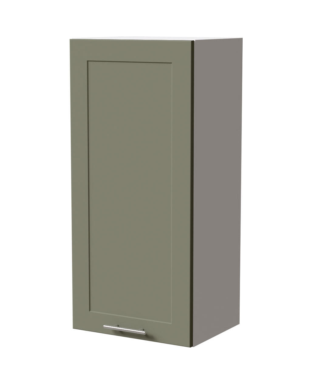 HÄNGESCHRANK Oslo W4/45 Weiß / Reed Green Matt 45 / 32,5 / 96cm - Weiß/Grün, Holz/Holzwerkstoff (45/96/32.5cm) - Feldmann-Wohnen