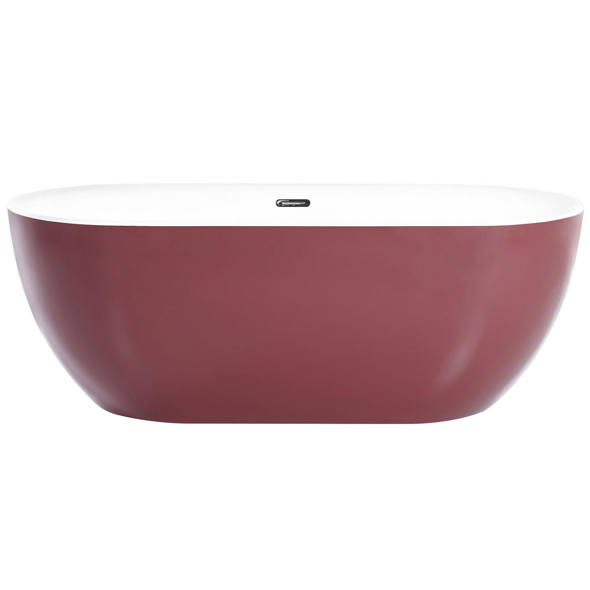 BADEWANNE FREISTEHEND 80x170x58 cm rot Carrera - Rot, Kunststoff (80/58/170cm) - Beliani
