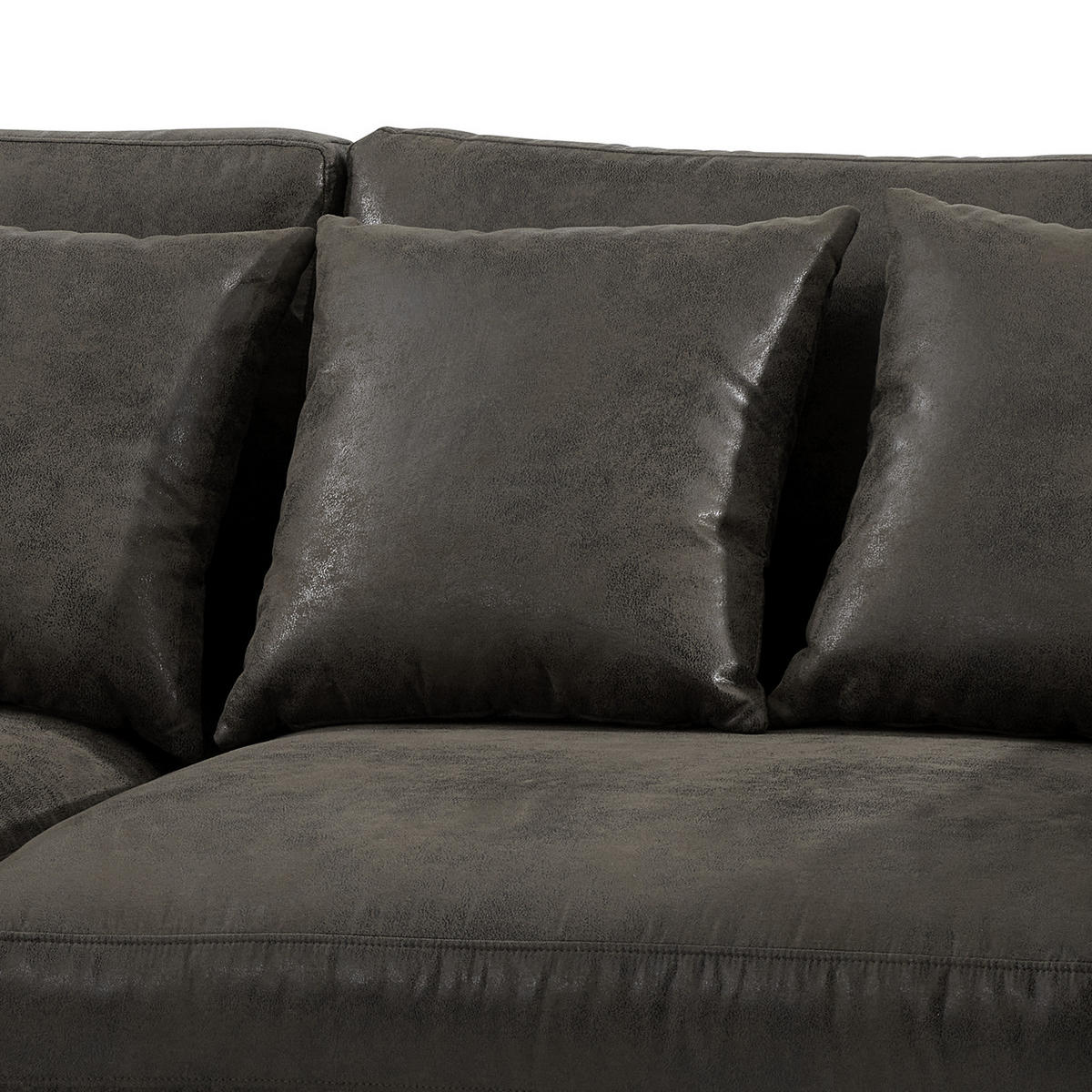 3-SITZER SOFA - Anthrazit, Textil (243/92/103cm) - home24