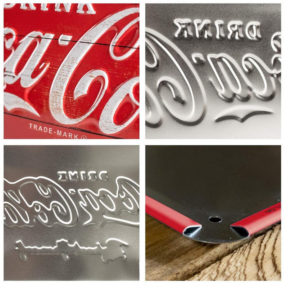 BLECHSCHILD 15/20 cm Coca-Cola Logo - Multicolor, Metall (20/15/0.5cm) - Nostalgic-Art