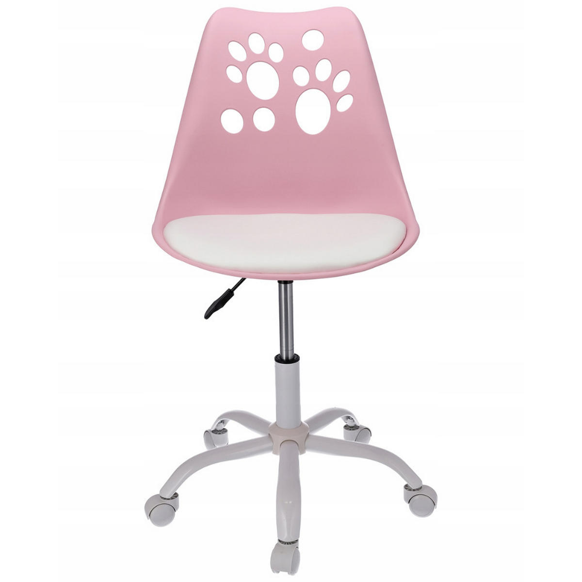 STUHL Joy - rosa/weiß - Pink/Weiß, Kunststoff/Metall (52/95/58cm) - JuMi