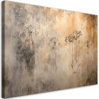 WANDBILD pflanzen im nebel gräser - Braun, Textil (60/40cm) - Feeby