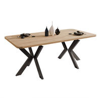 AUSZIEHTISCH DANTON 200/100/76 cm, Schwarz / Kraft-Eiche - Eiche Wotan/Schwarz, Holzwerkstoff/Metall (100/200/76cm) - Idohome