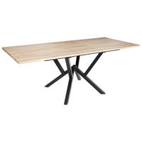 JÍDELNÍ STŮL vysunovací Světle hnědý 160-200/90 cm Ansell - světle hnědá, kompozitní dřevo (160/90/77cm) - Beliani