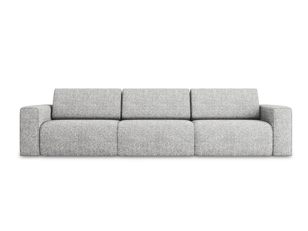 4-SITZER-SOFA Strukturstoff Stoff Grau - Beige/Silberfarben, Kunststoff/Textil (314/80/103cm) - Makamii