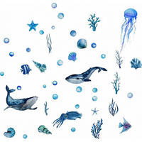 WANDAUFKLEBER Leuchtfische, Unterwasserwelt, Phosphoreszierend - Weiß, Kunststoff (60/1/20cm) - Authentics