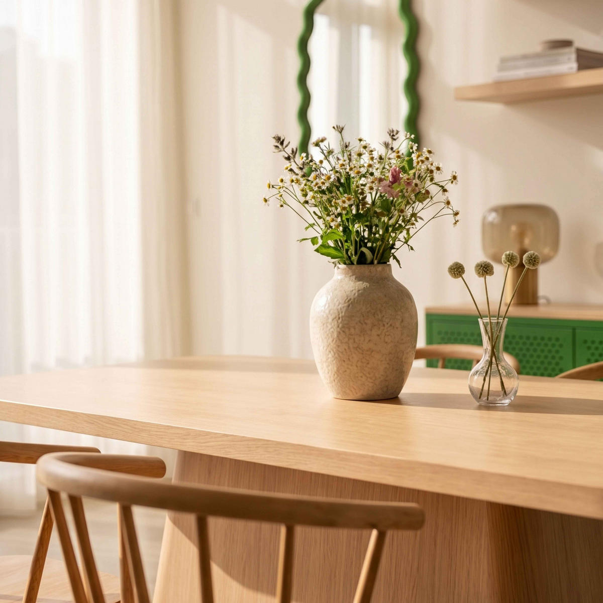 ESSTISCH, helles Holzeffekt - Beige, Holz (90/180/75cm) - Oviala