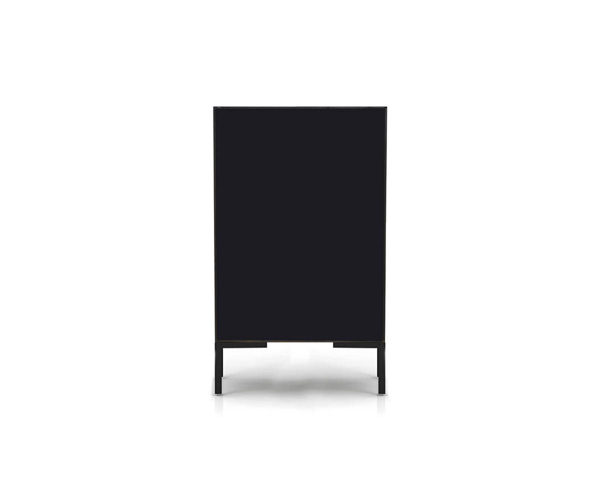 NACHTTISCH aus MDF mit Schachbrettmuster-Druck DAMERO - Schwarz/Weiß, Holzwerkstoff (30/65/40cm) - RNT By Really Nice Things