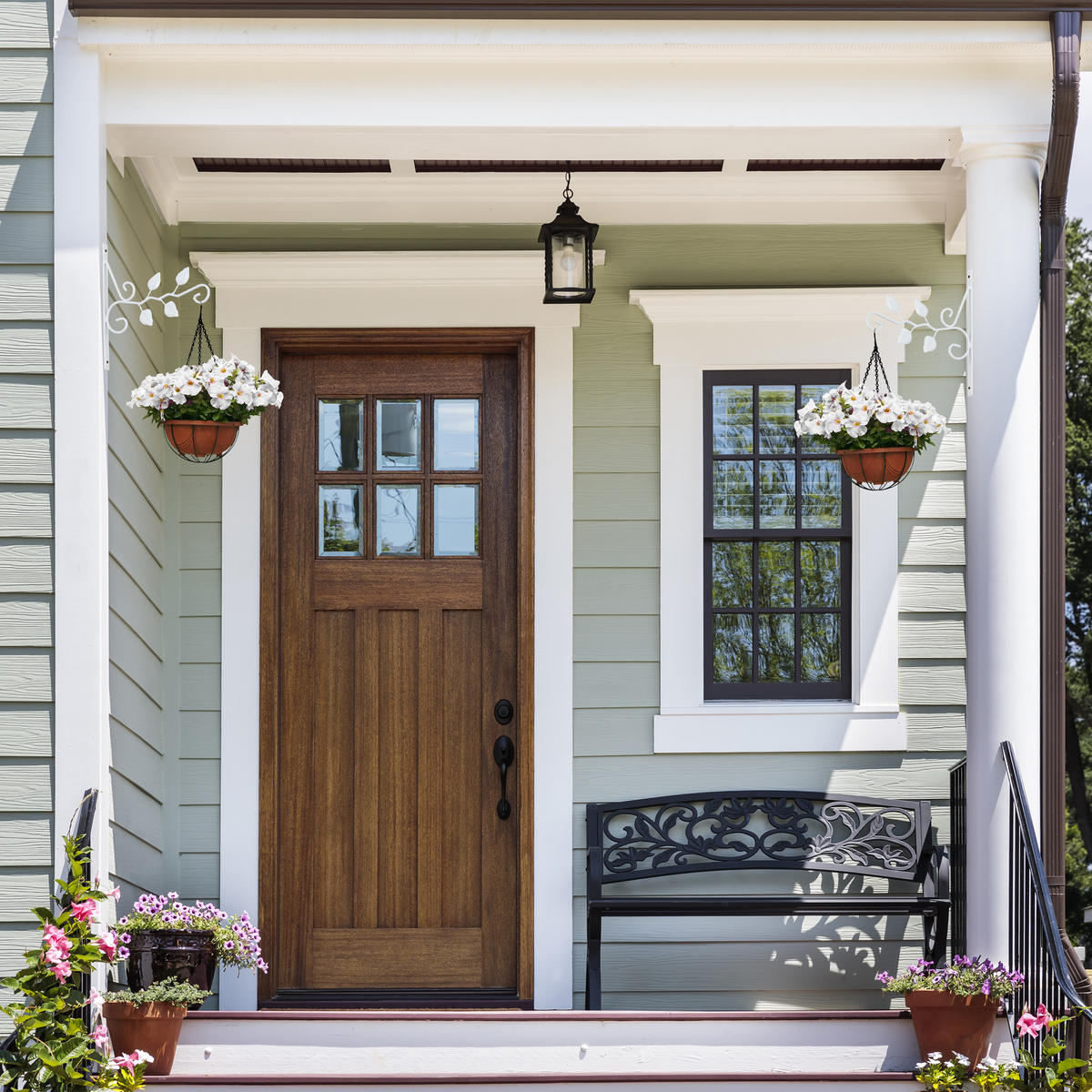 2xBLUMENAMPELHALTERUNG - Weiß, Metall (2/30/29.5cm) - Relaxdays