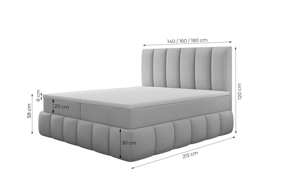 BOXBETT Bali Plus 120x200 Beige - Beige, Textil/Metall (120/200cm) - VLR BEDS