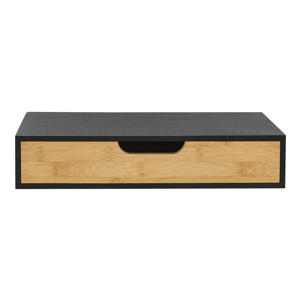 WANDREGAL Bokn - Schwarz, Holz (40/8/24cm) - [en.casa]