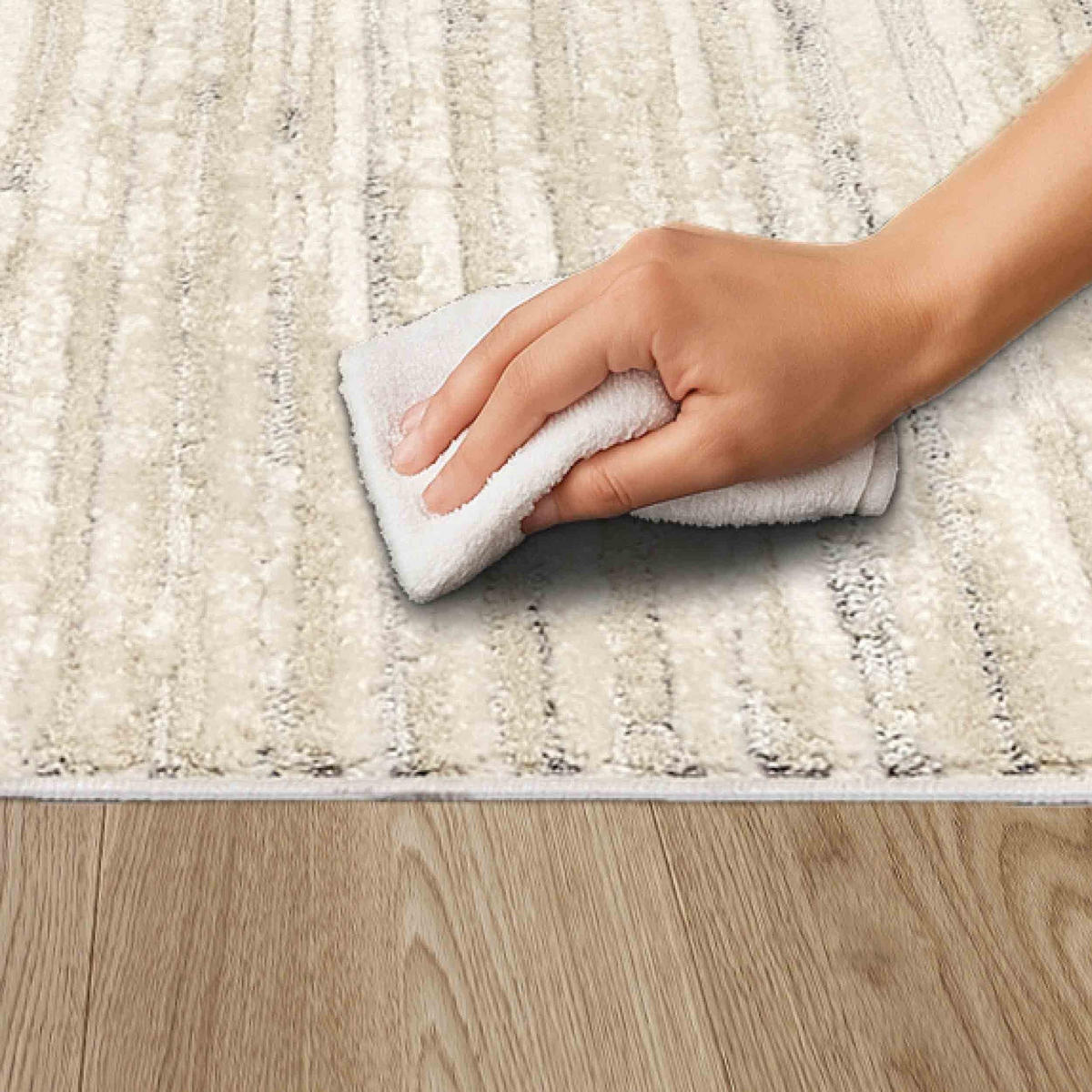KURZFLORTEPPICH LOU - Beige, Textil (160/230cm) - Astra