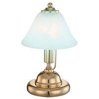 LED TISCHLEUCHTE Messing ANTIK - Messingfarben, Glas (17/17/27cm) - Globo Lighting